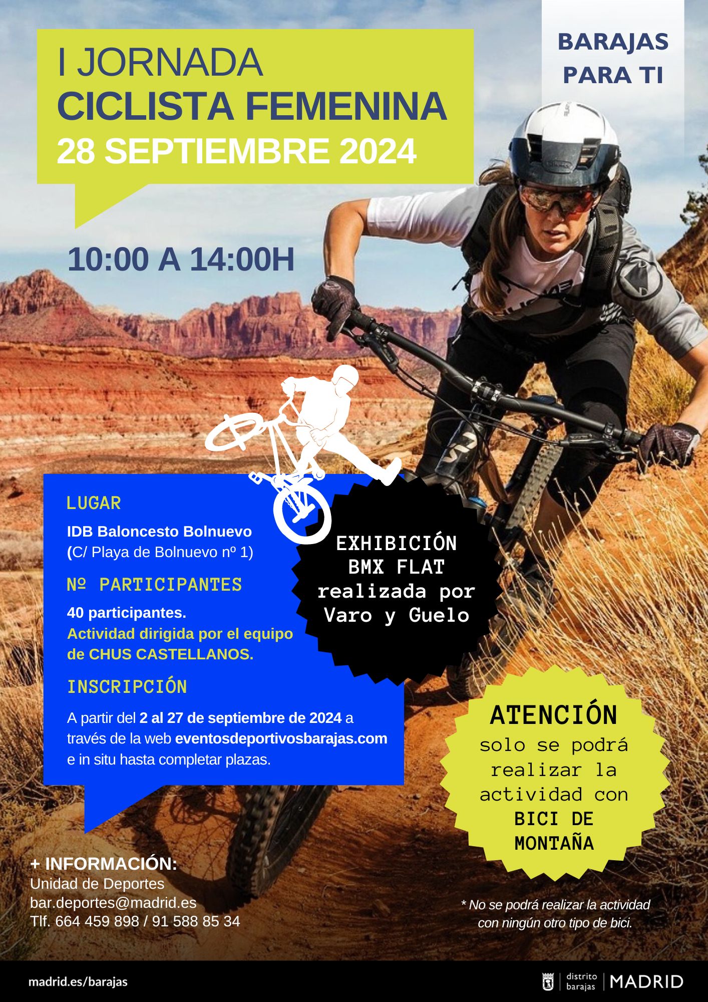 JORNADA CICLISTA FEMENINA 28 SEPTIEMBRE BARAJAS 2024